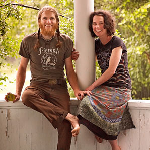 Sherry and Yan planning this year's heritage seed catalogue
